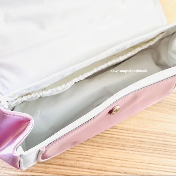 Vintage Dior satin and canvas mixed fabric makeup cosmetics bag clutch NEW - Picture 3 of 7